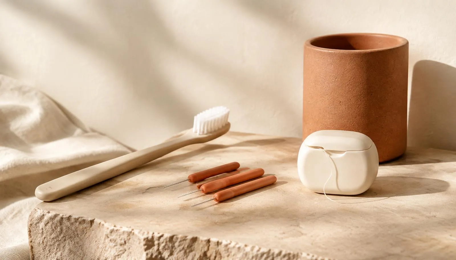 Brosse à dents souple, brossettes interdentaires et fil dentaire